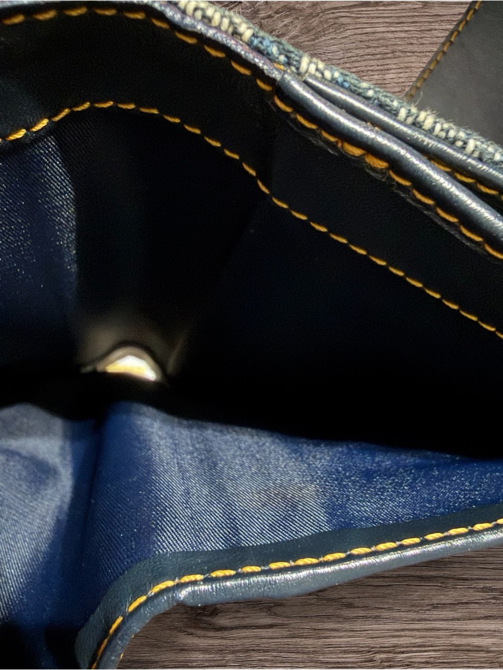 Christian Dior Blue Monogram Trotter Canvas Long Wallet With COA - Picture 8 of 9